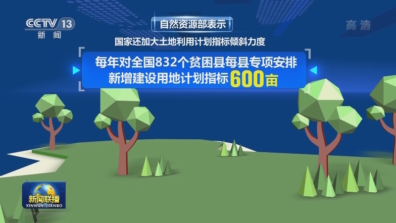 自然资源部：保障贫困地区多种用地需求