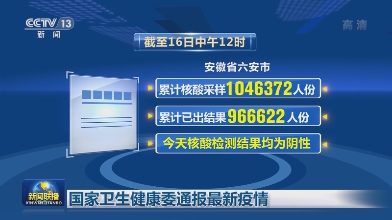 国家卫生健康委通报最新疫情