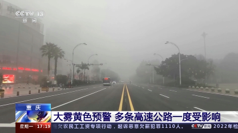 [新闻直播间]重庆 大雾黄色预警 多条高速公路一度受影响