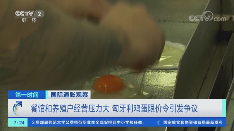 [第一时间]国际通胀观察 餐馆和养殖户经营压力大 匈牙利鸡蛋限价令引发争议