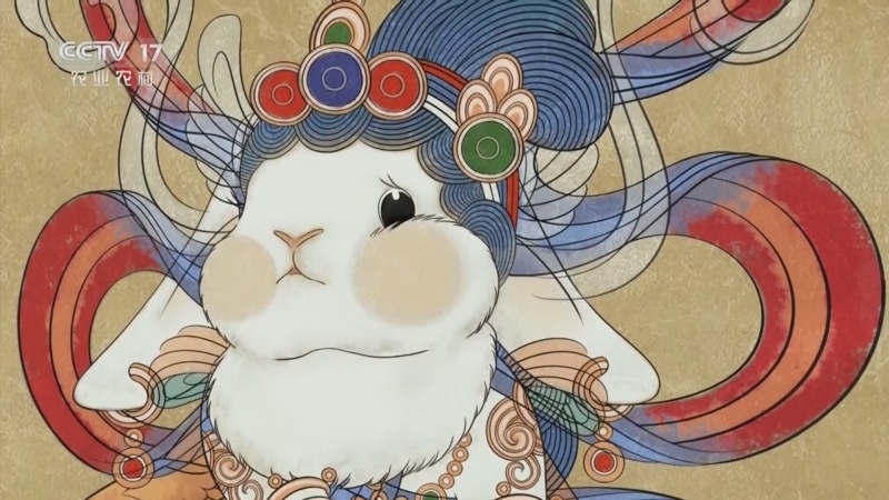 《年画画年-玉兔纳福》 20230123 敦煌飞天兔