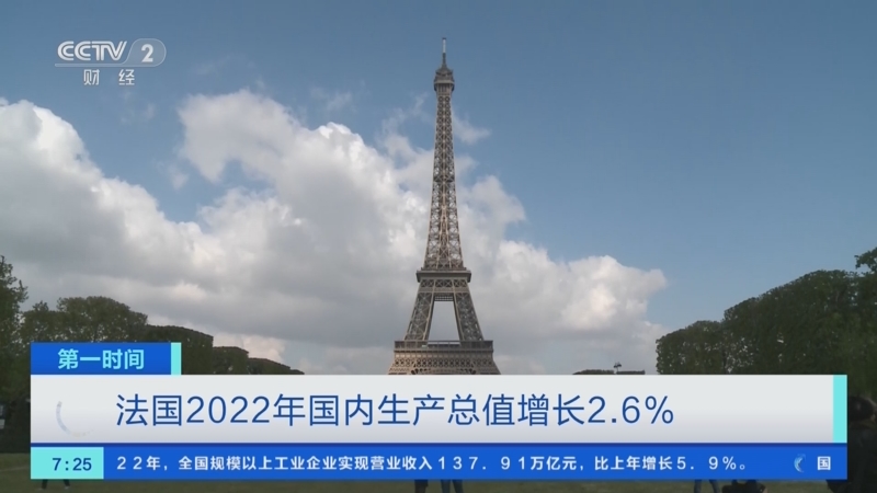 [第一时间]法国2022年国内生产总值增长2.6%