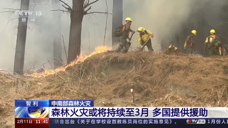 [新闻直播间]智利 中南部森林火灾 森林火灾或将持续至3月 多国提供援助