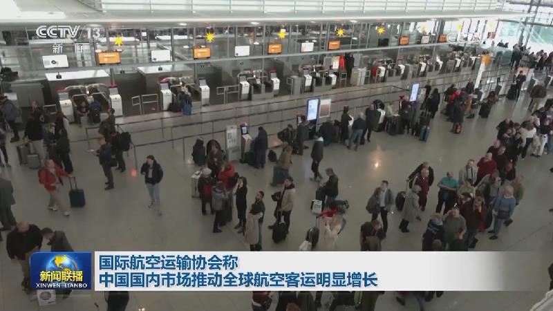 国际航空运输协会称中国国内市场推动全球航空客运明显增长