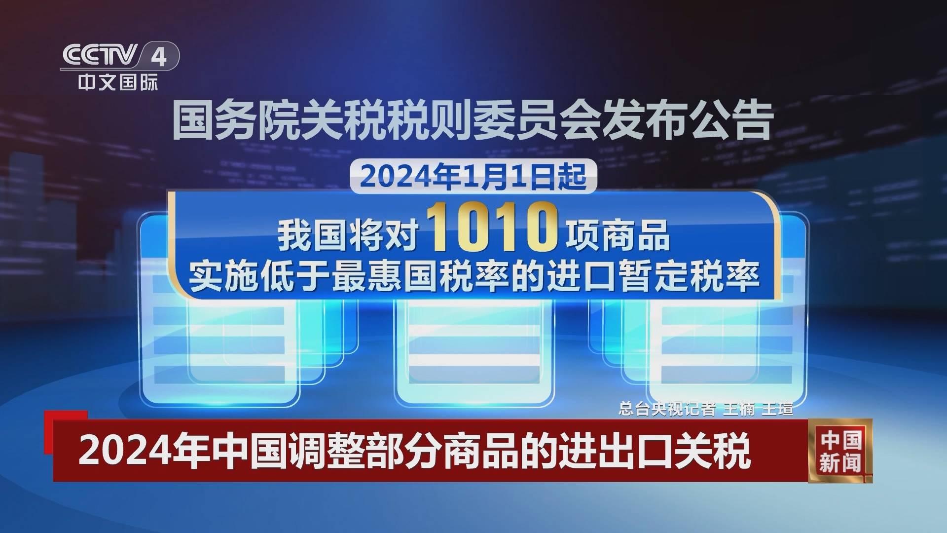 中国新闻]2024年中国调整部分商品的进出口关税
