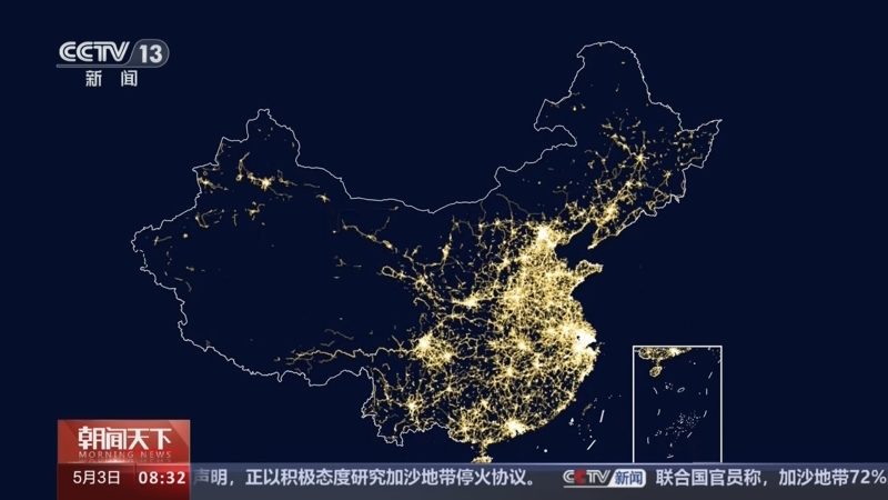 [朝闻天下]数据洞察·出游 骑行热力图:轨迹几乎覆盖中国地图