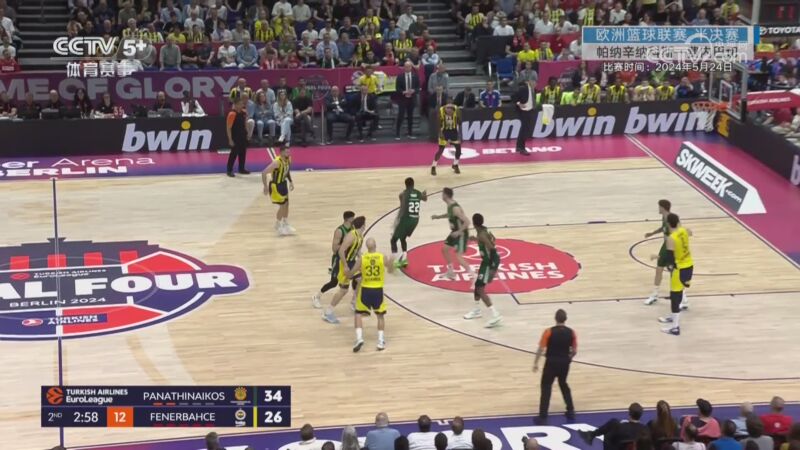 [篮球]欧洲篮球联赛:帕纳辛纳科斯vs费内巴切