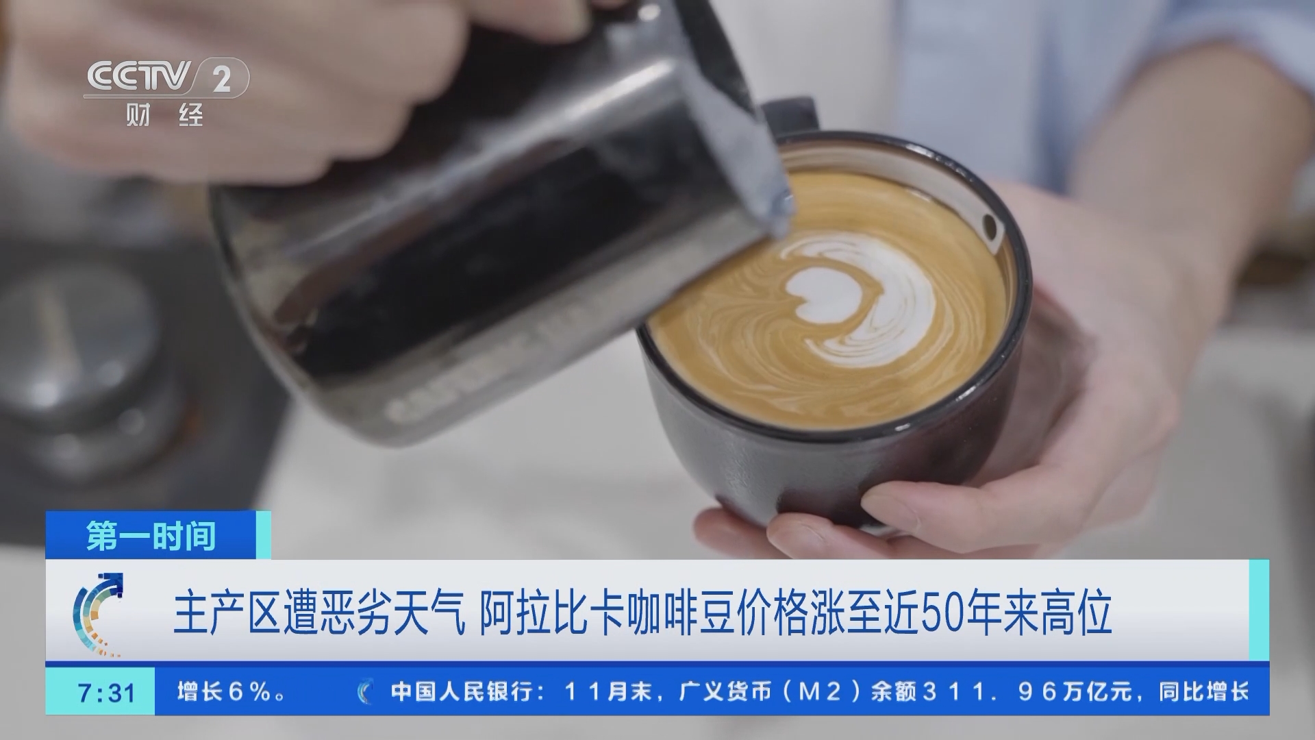 第一时间]主产区遭恶劣天气阿拉比卡咖啡豆价格涨至近50年来高位