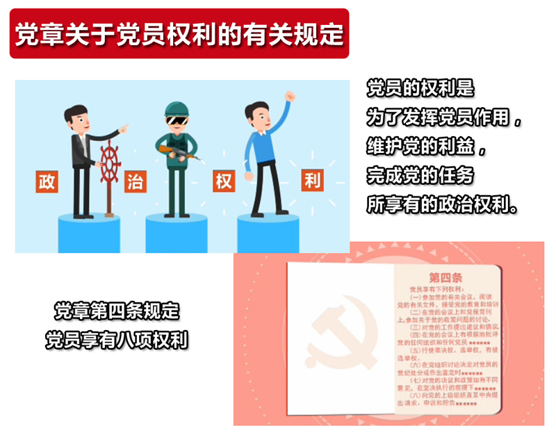 党章关于党员权利的有关规定