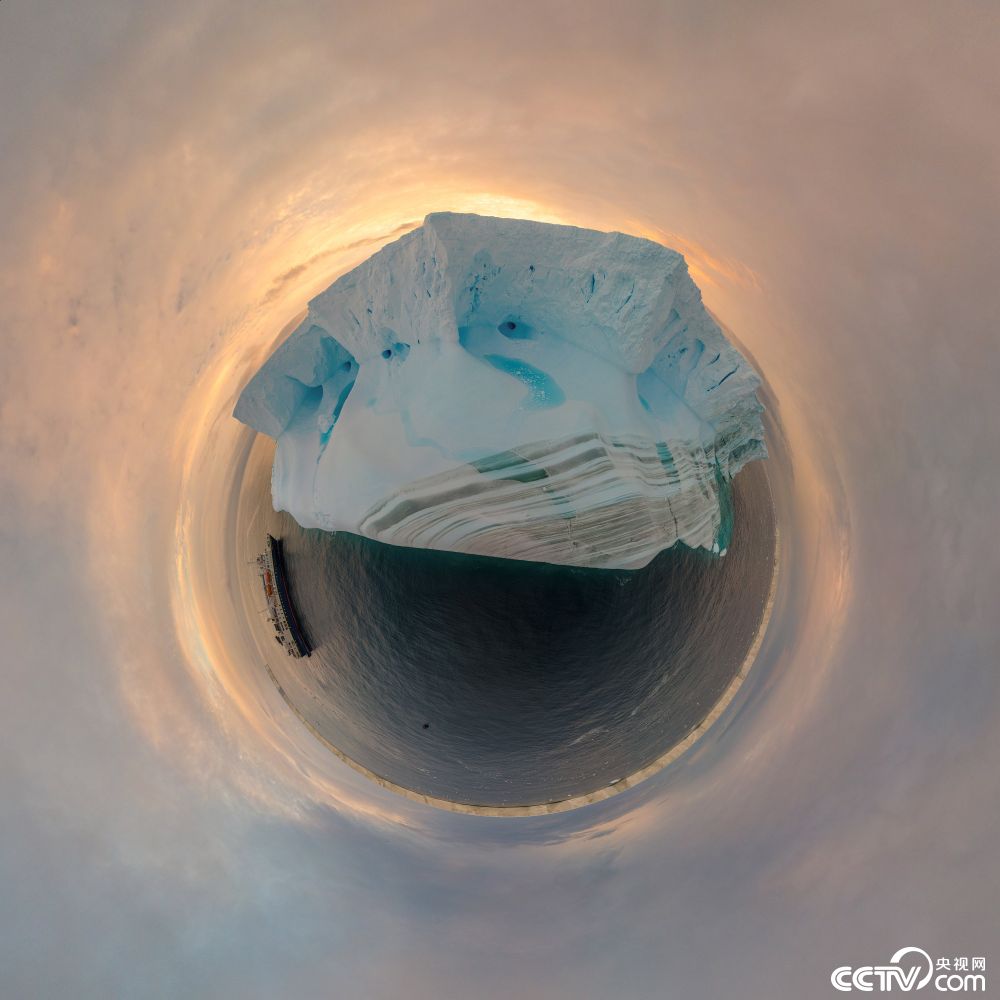 航拍南极巨型冰山似外星奇景