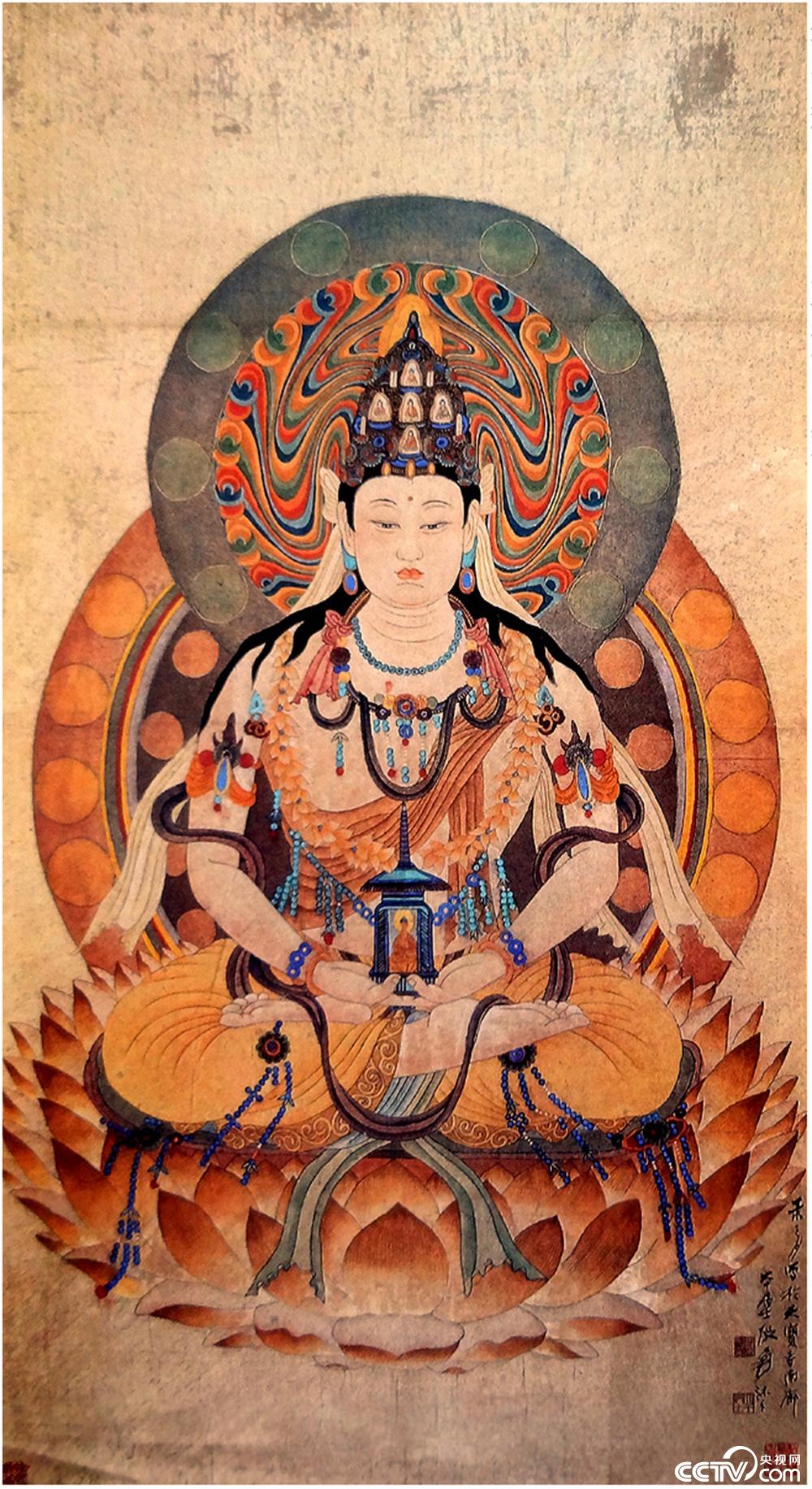央视画廊】大千人物——张大千绘观音像_央视网(cctv.com)