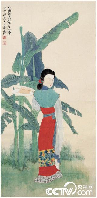央视画廊】大千人物——张大千绘仕女图_央博_央视网(cctv.com)