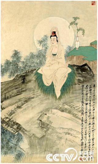 央视画廊】大千人物——张大千绘观音像_央视网(cctv.com)