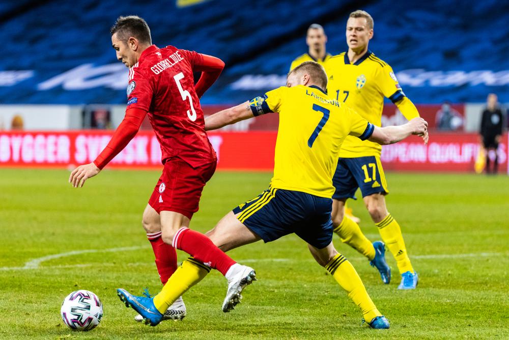 世预赛欧洲区:瑞典1-0格鲁吉亚