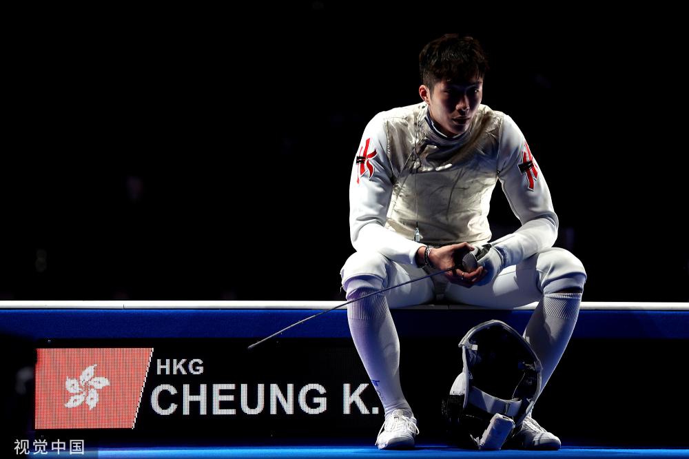 图奥运会男子个人花剑决赛中国香港张家朗夺金