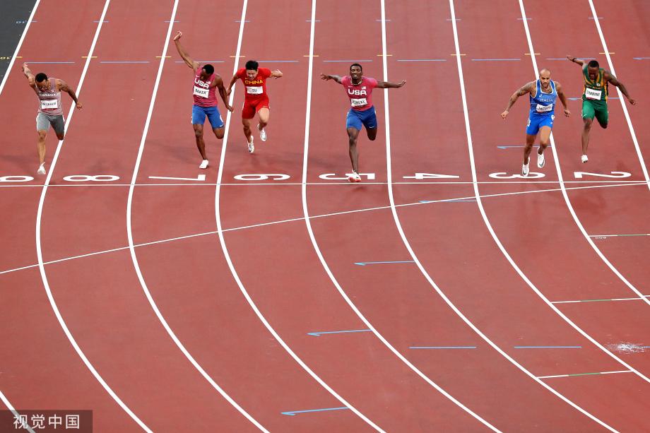 [图]男子100米决赛：雅克布斯夺冠苏炳添获第六