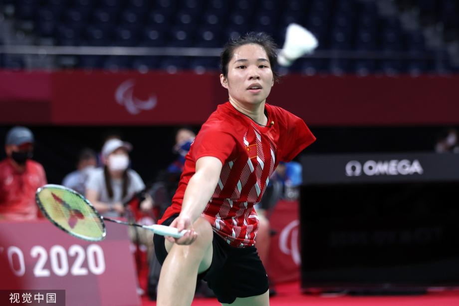 [图]残奥羽毛球女单决赛 杨秋霞2-0胜日本选手摘金