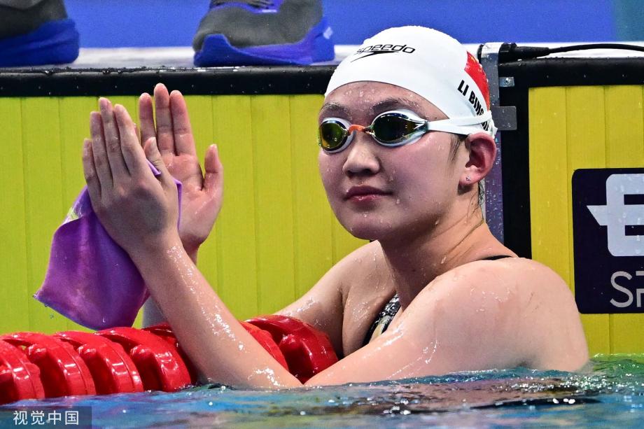 [圖]游泳女子800米自由泳 中國選手李冰潔奪冠