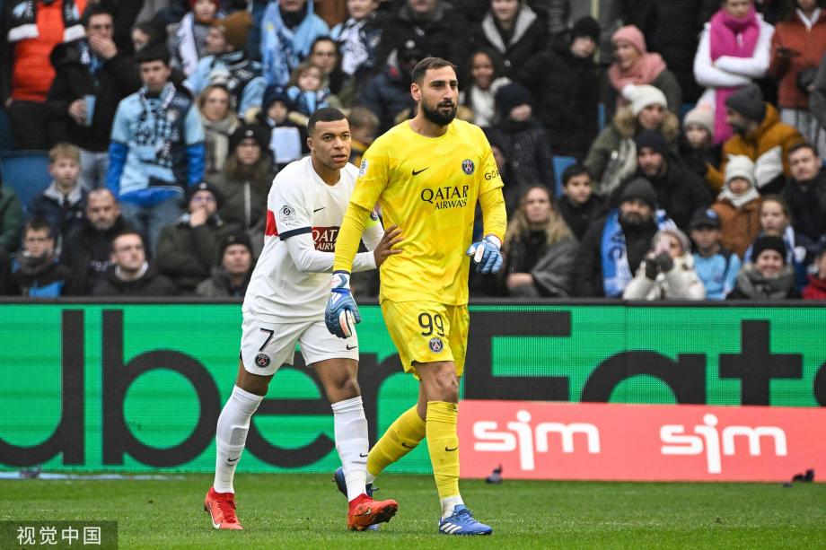 姆巴佩建功多纳鲁马直红 大巴黎2-0勒阿弗尔