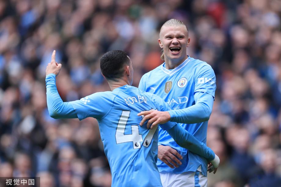 英超-哈兰德双响德布劳内送助攻 曼城2-0埃弗顿