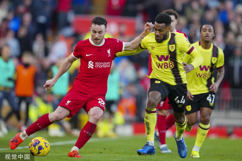 英超-若塔破门努涅斯建功 利物浦3-1伯恩利