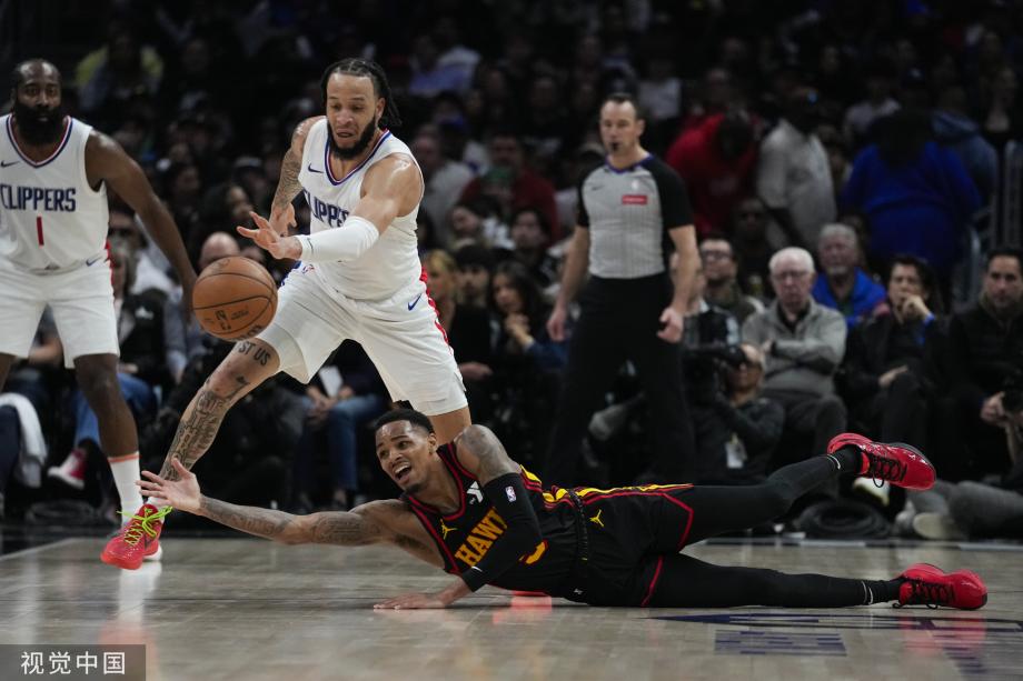 穆雷21+10卡椒54分哈登仅得9分 快船不敌老鹰