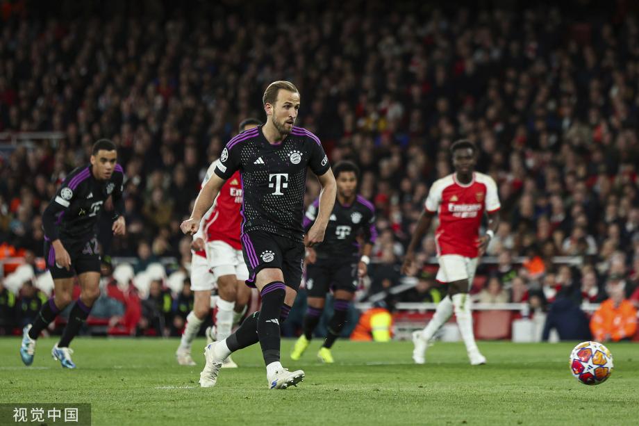 凯恩点射特罗萨德救主 阿森纳首回合2-2拜仁