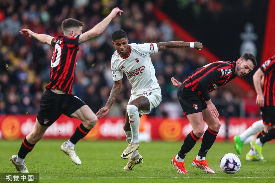 B费双响+中楣 曼联2-2伯恩茅斯距前四10分