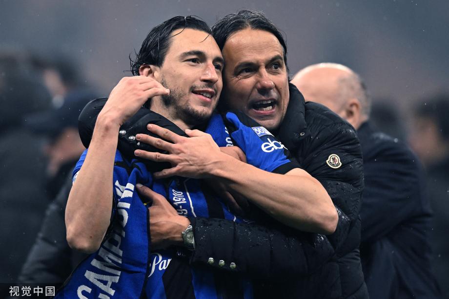 德比战3人染红 国米客场2-1米兰提前5轮夺冠