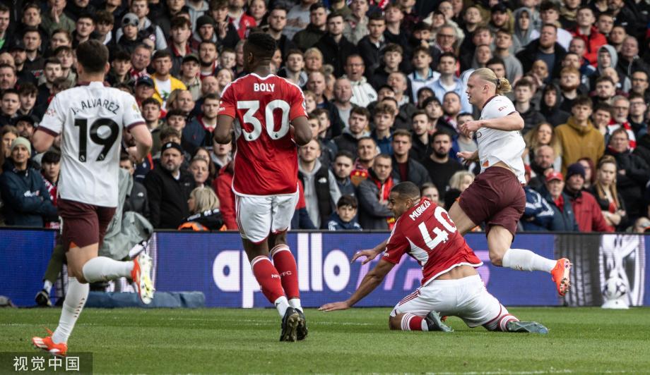 英超-哈兰德替补破门 曼城客场完胜诺丁汉森林