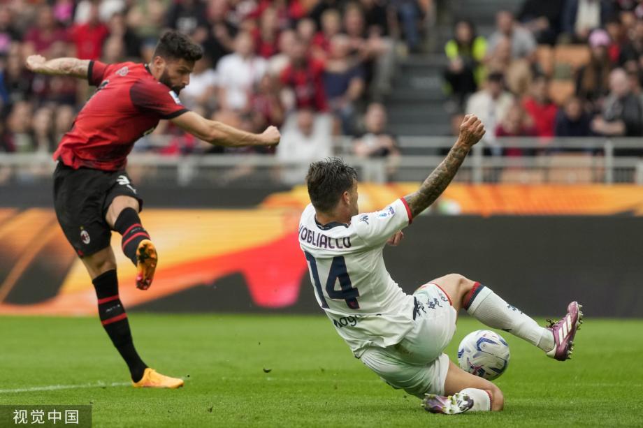 意甲-吉鲁破门佳夫乌龙 AC米兰3-3热那亚