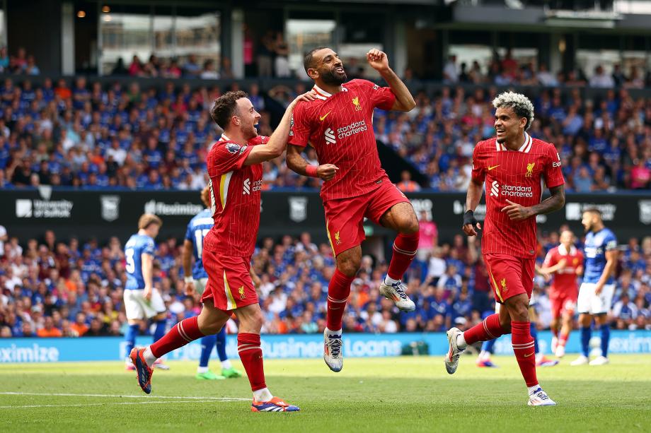 萨拉赫传射 若塔破门 利物浦2-0伊普斯维奇