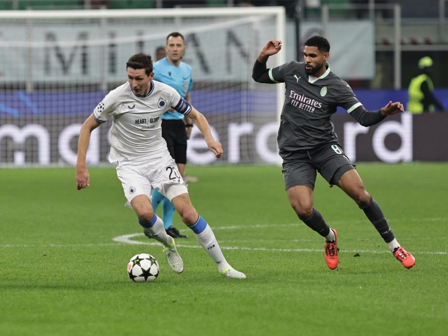 赖因德斯双响普利西奇破门 米兰3-1十人布鲁日