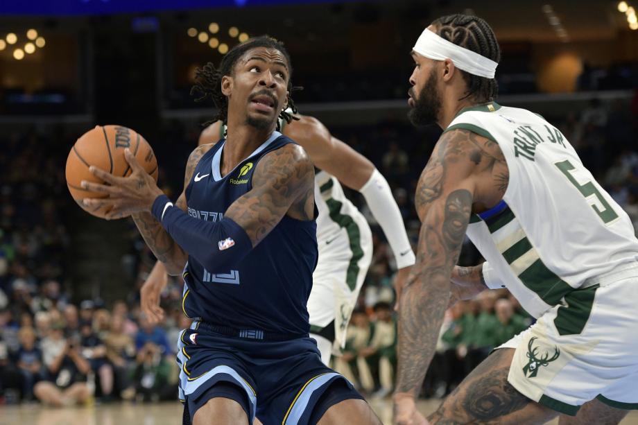 莫兰特三双字母哥37+11 灰熊送雄鹿4连败