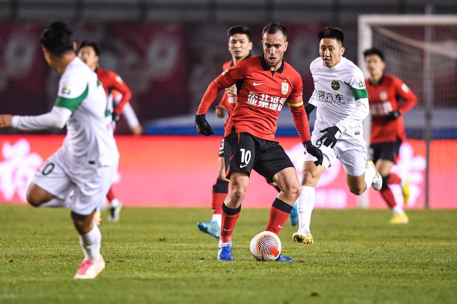 长春亚泰2-2遭浙江连扳两球追平 联赛第9浙江第7