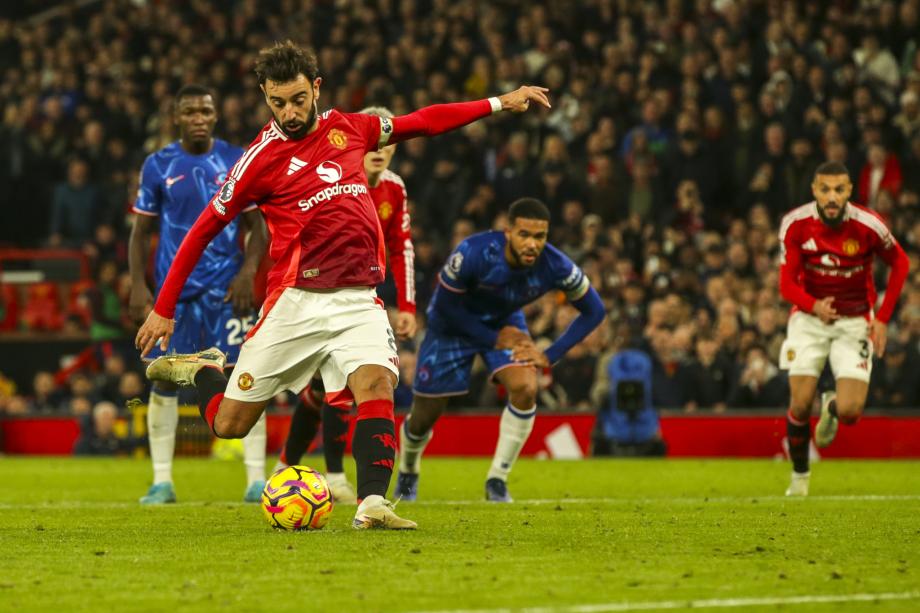 英超-B费点射凯塞多破门 曼联1-1切尔西