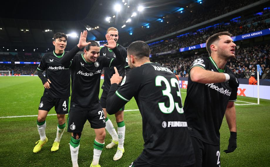 欧冠-哈兰德双响 曼城3-3费耶诺德6场不胜