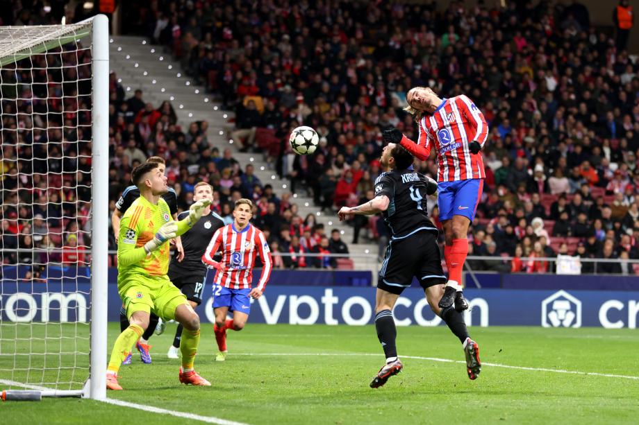 欧冠-格里兹曼连场双响 马竞3-1布拉迪斯拉发