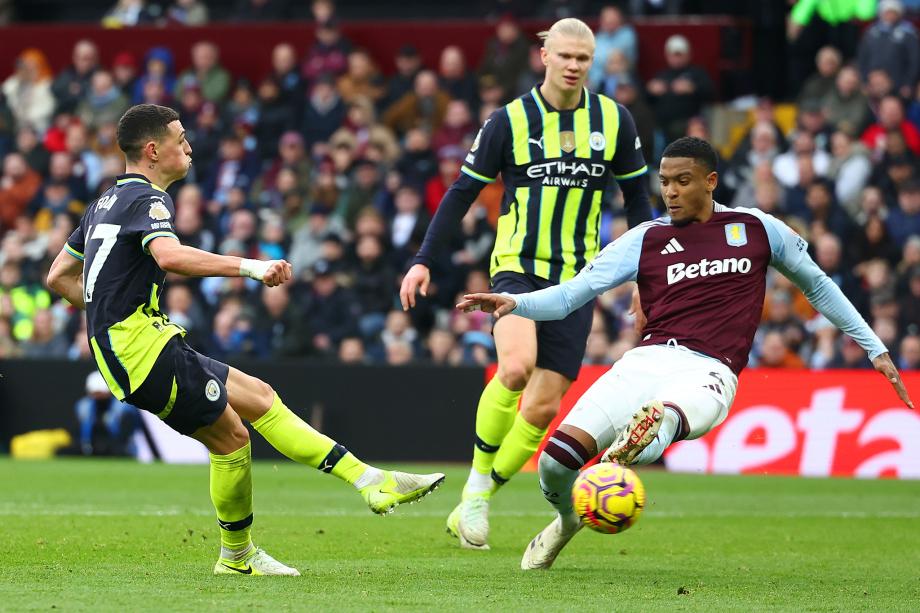 英超-福登破门难救主 曼城客场1-2维拉