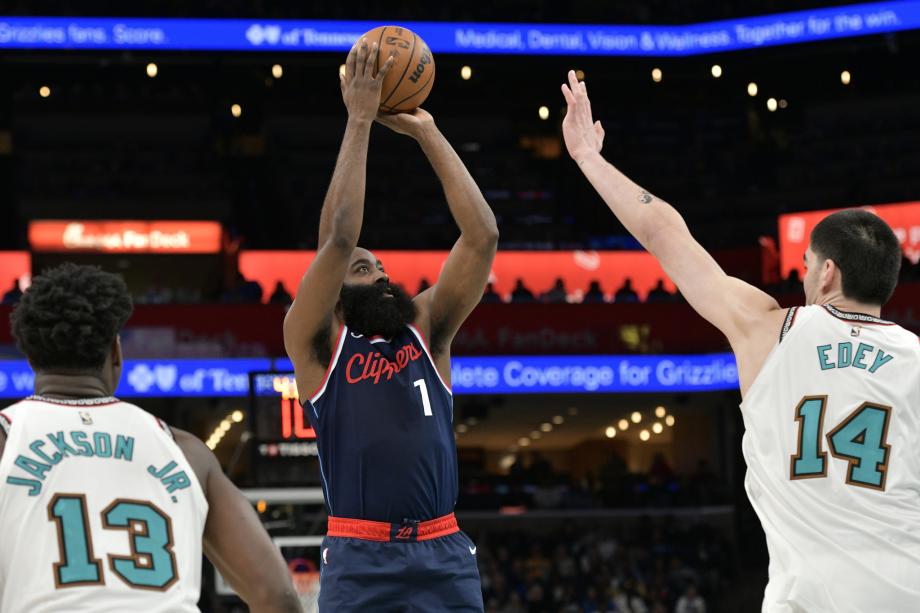 哈登21+8+9鲍威尔29分 快船客胜灰熊升至西部第7