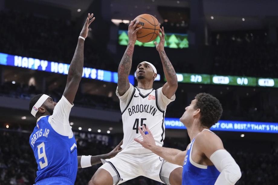 字母哥利拉德缺阵 约翰逊领衔3人20+篮网擒雄鹿