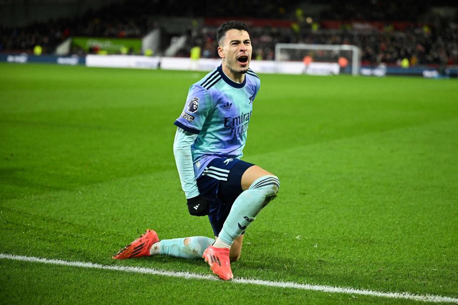 热苏斯破门马丁内利建功 阿森纳逆转布伦特福德