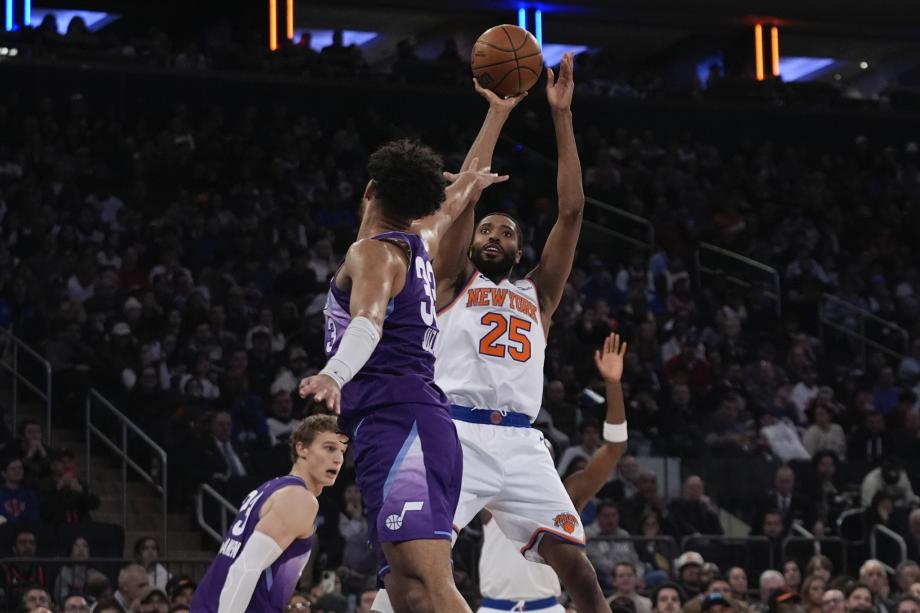 唐斯31+21克拉克森25分 尼克斯轻取爵士9连胜