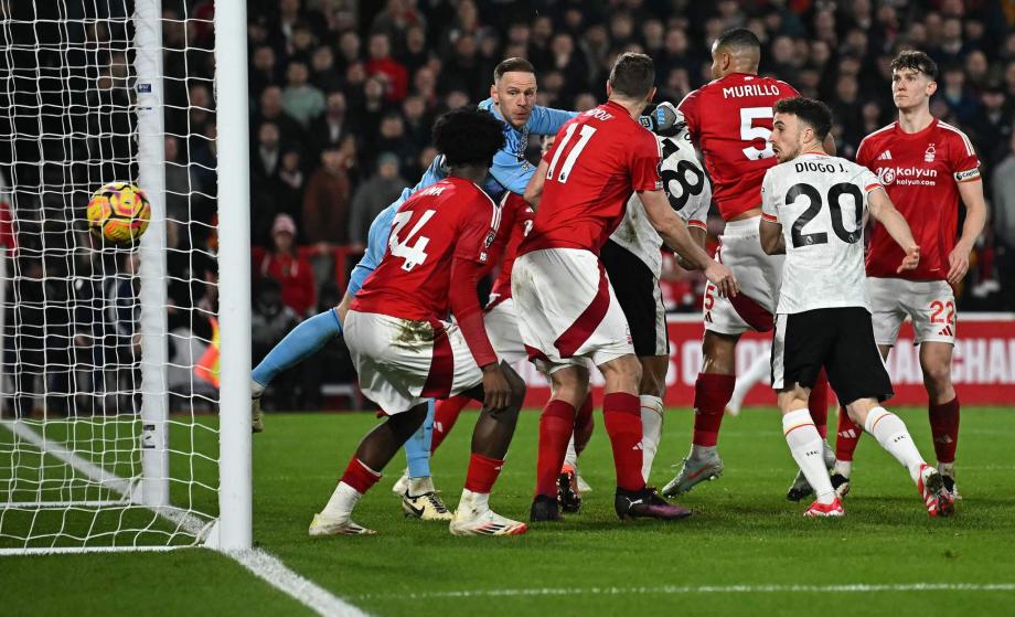 英超-若塔替补救 利物浦1-1森林联赛两连平