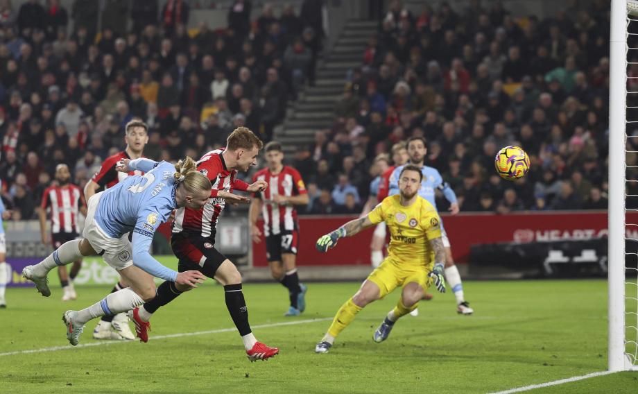 英超-福登双响 曼城连丢两球2-2遭布伦特福德绝平