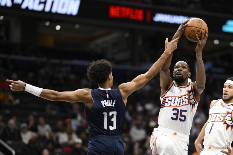 布克37+5杜兰特23分 邓恩两双 奇才8连败