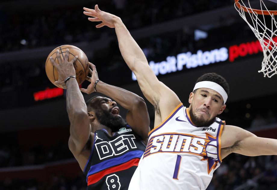 杜兰特36+7布克35分 太阳客场险胜活塞