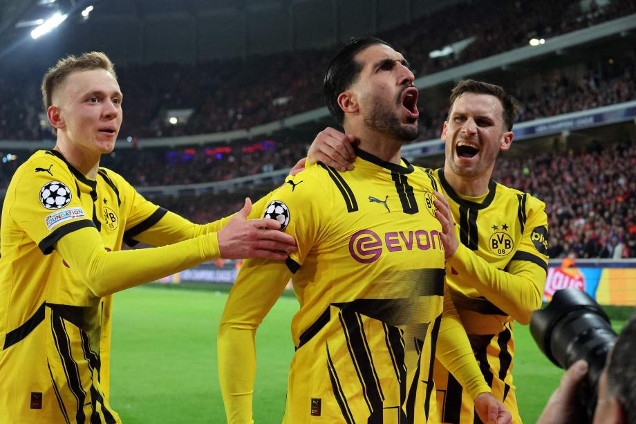 埃姆雷-詹点射拜尔建功 多特淘汰里尔将战巴萨