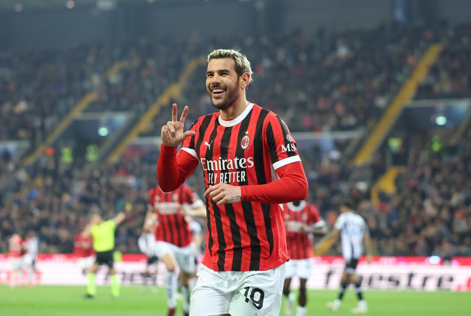 莱奥传射特奥破门 AC米兰4-0大胜乌迪内斯