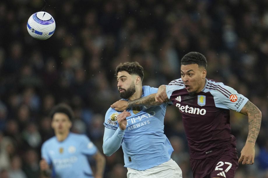 英超-努内斯94分钟绝杀 曼城2-1维拉暂升第三